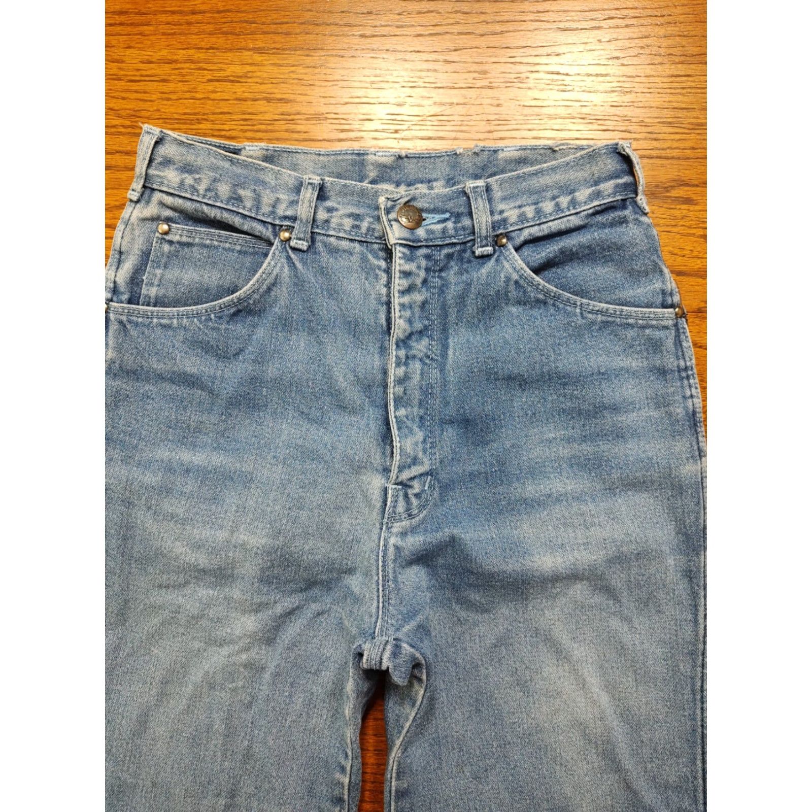 Vintage VINTAGE Vienna Jeans Distressed 90s Retro High Rise 24x32 Womens Blue 5-Pocket Denim Size 42" / US 20 - 5 Thumbnail