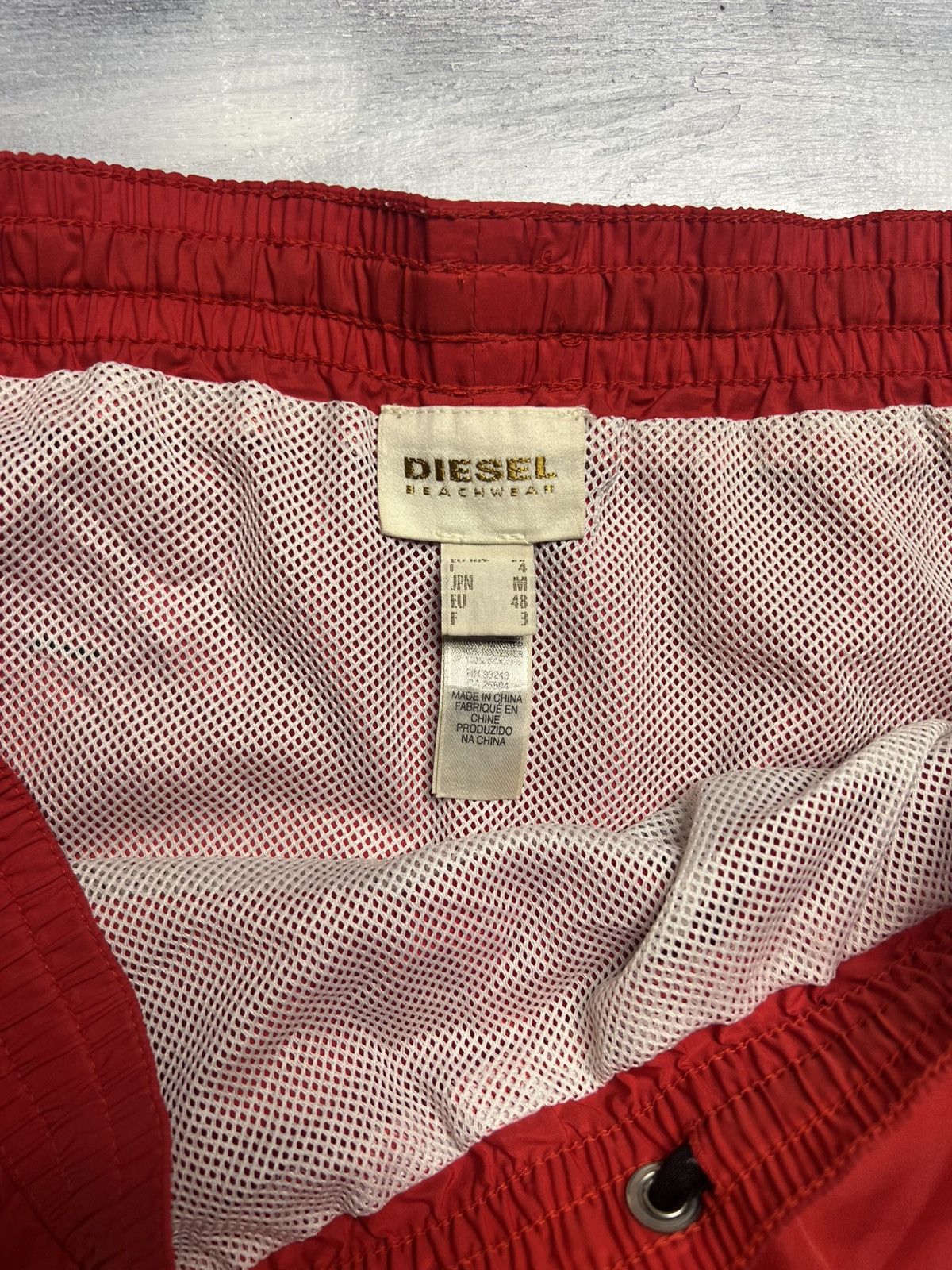 Diesel Beach Shorts Diesel Punk Logo Nylon Color Red Size M Size US 32 / EU 48 - 6 Thumbnail