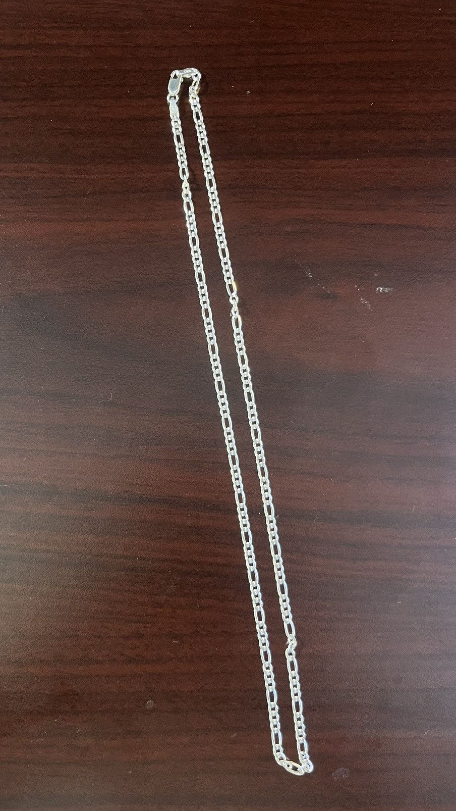Sterling Silver Sterling Silver Figaro Necklace (20”) Size ONE SIZE - 1 Thumbnail