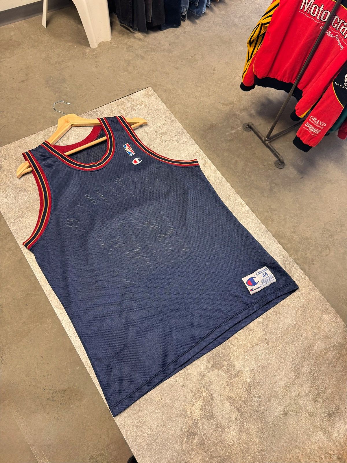 Champion × NBA × Vintage 90s NBA Nuggets #55 Mutumbo Blank Jersey Size US L / EU 52-54 / 3 - 5 Thumbnail