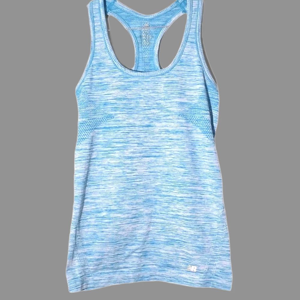 New Balance New Balance Tank Racerback Blue Turquoise S Small Women Halter Activewear Nylon Polyester Shirt? Size ONE SIZE - 1 Thumbnail