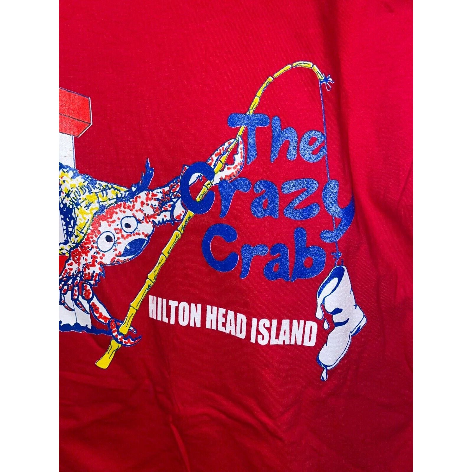 Hanes Vintage Hilton Head Island Shirt The Crazy Crab Tee VTG 90s Size US M / EU 48-50 / 2 - 7 Thumbnail