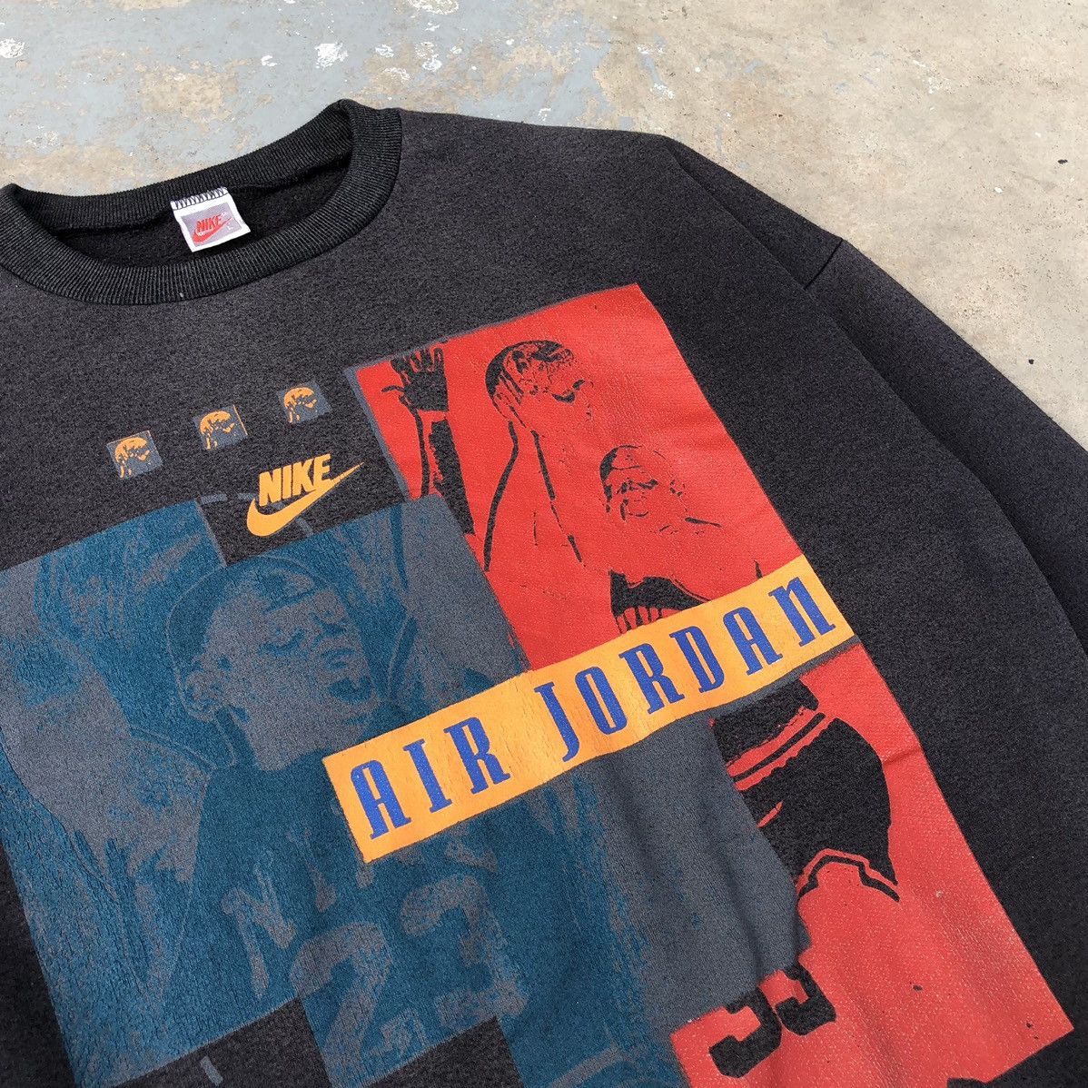 Nike Vintage Nike Air Jordan Michael Jordon Sun Faded Sweatshirts Size US L / EU 52-54 / 3 - 7 Thumbnail