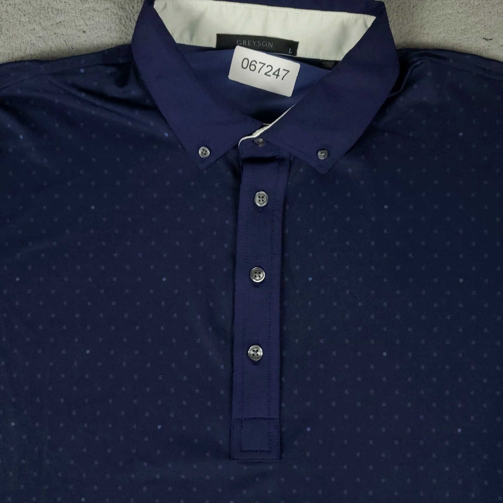 Vintage Greyson Polo Shirt Mens L Blue Geometric Wolf Golf Casual Short Sleeve Polo Shirt Mens L Blue Geometric Wolf Golf Casual Size US L / EU 52-54 / 3 - 2 Thumbnail