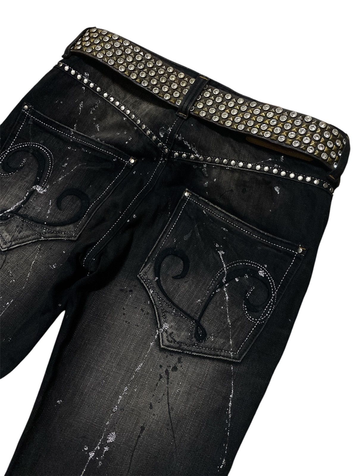 Japanese Brand Vintage Studded leather Belt Inspired BB SIMONS Size ONE SIZE - 4 Thumbnail