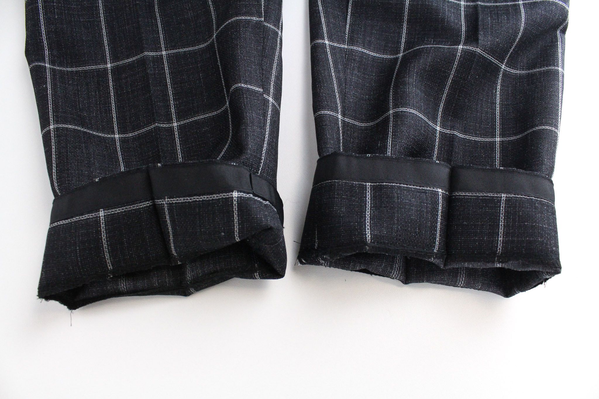 Suitsupply BRESCIA UK38S Silk Wool Linen Dark Grey Checked 73251 Size 38S - 9 Thumbnail