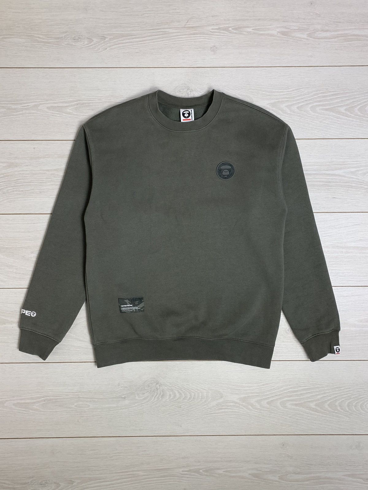Aape AAPE By A Bathing Ape "AAPE NOW" Universe Sweatshirt - Green Size US M / EU 48-50 / 2 - 1 Thumbnail
