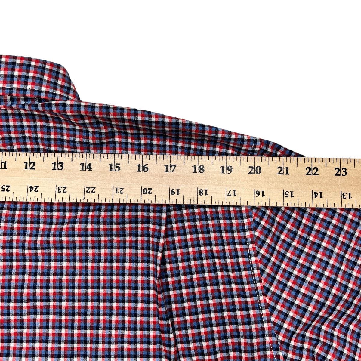 L.L. Bean LL Bean Large Short Sleeve Shirt Red/ Blue Check Plaid Size US L / EU 52-54 / 3 - 8 Thumbnail