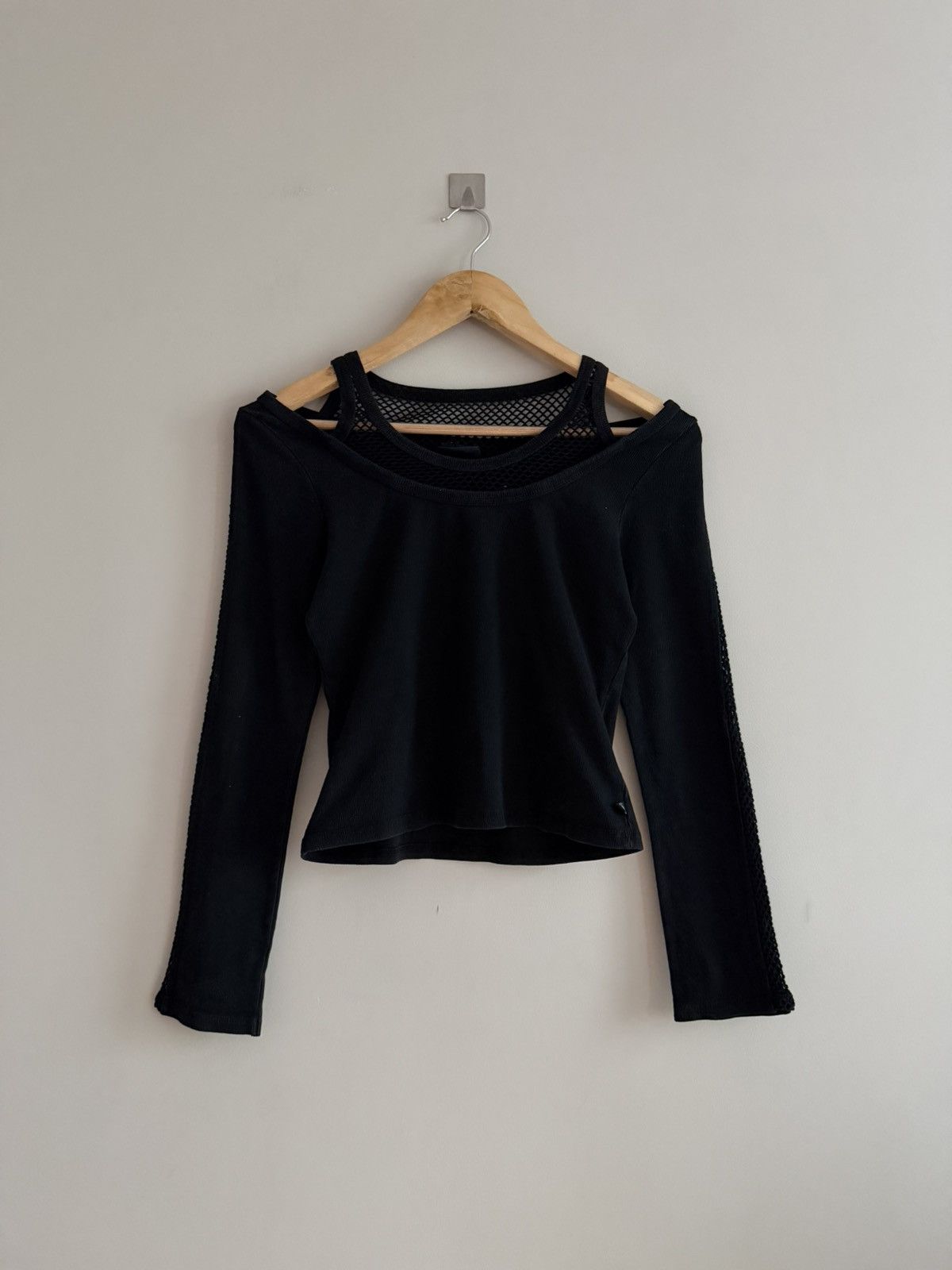 Vintage Avant-Garde Layered Black Mesh Top Size M / US 6-8 / IT 42-44 - 5 Thumbnail