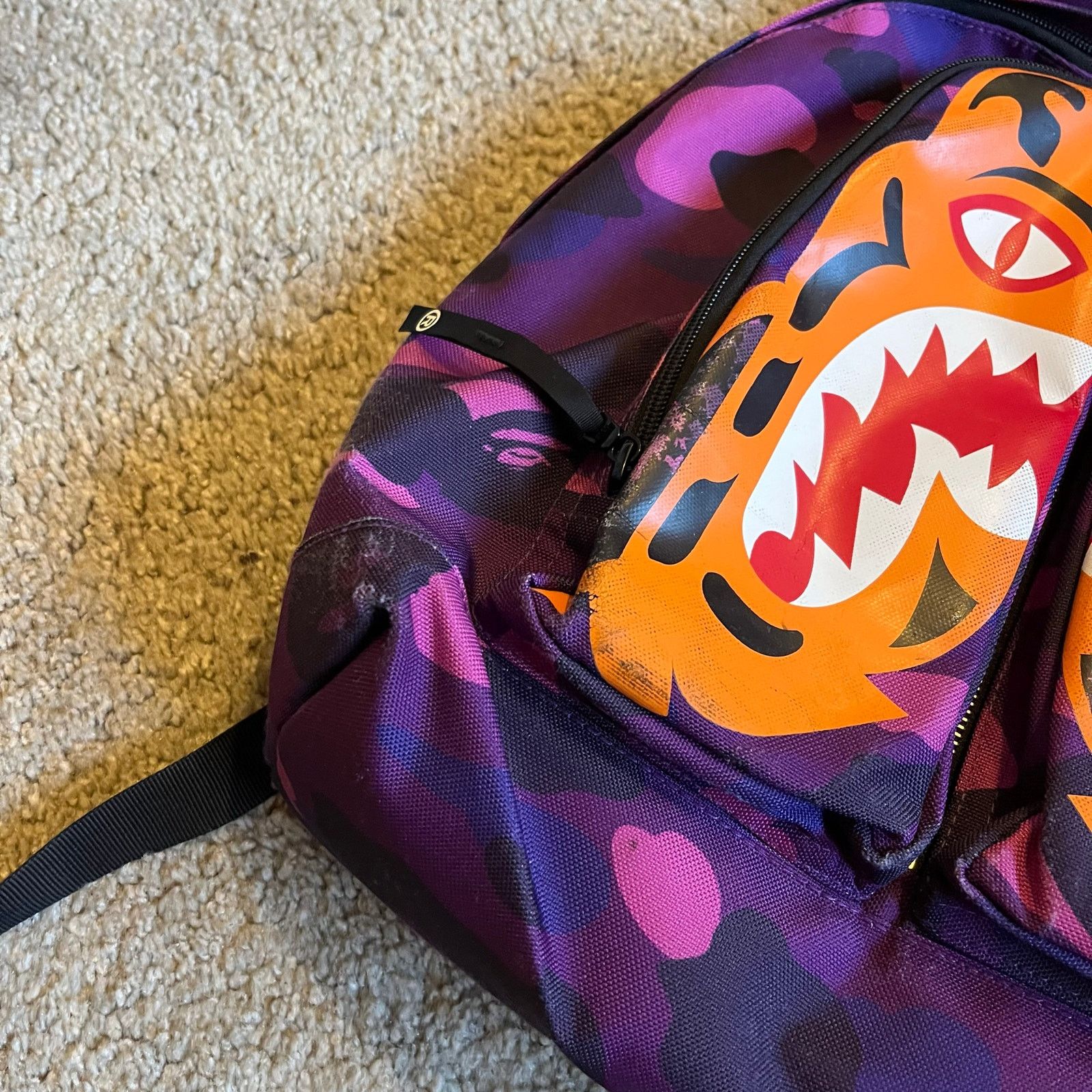 Authentic Bape 2000's Purple Camo Tiger Backpack