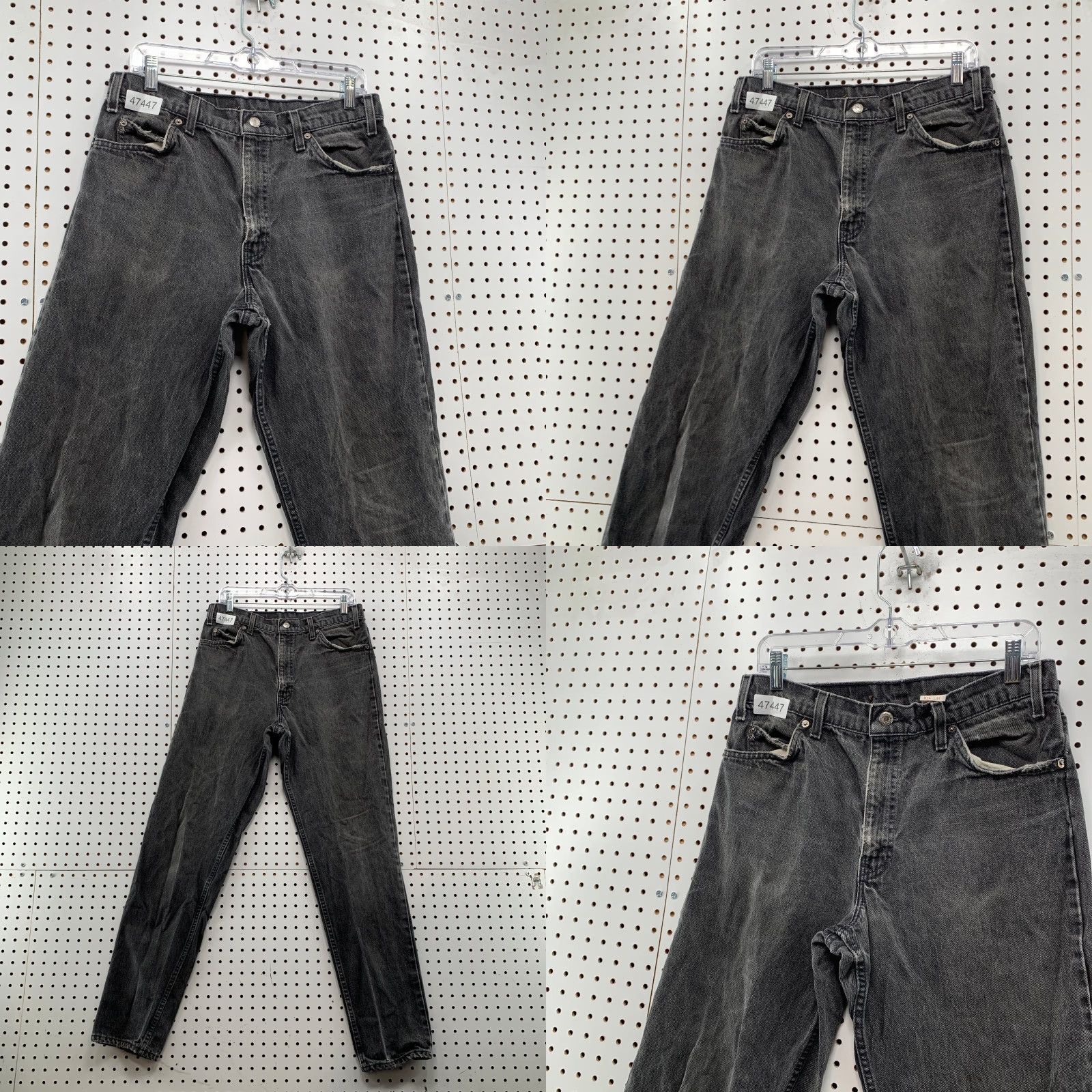 Levi's VINTAGE Levi's 550 Jeans Mens 31x33 Black Denim 90s USA Tapered 5-Pocket Size US 31 - 8 Thumbnail