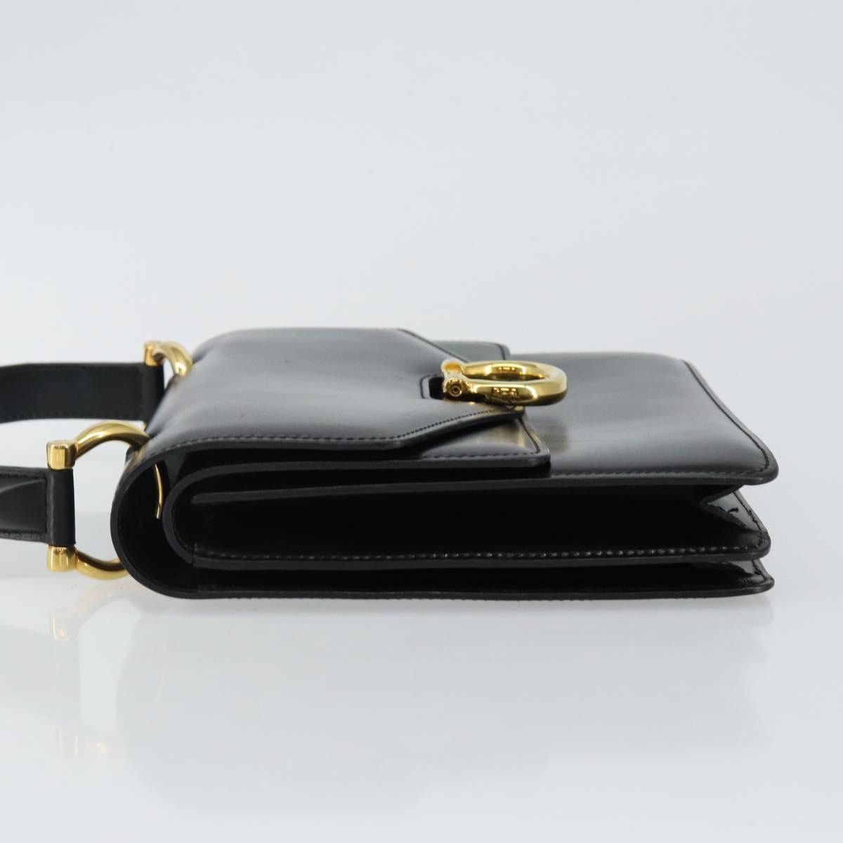 Celine CELINE Hand Bag Leather Black Gold Size ONE SIZE - 5 Thumbnail