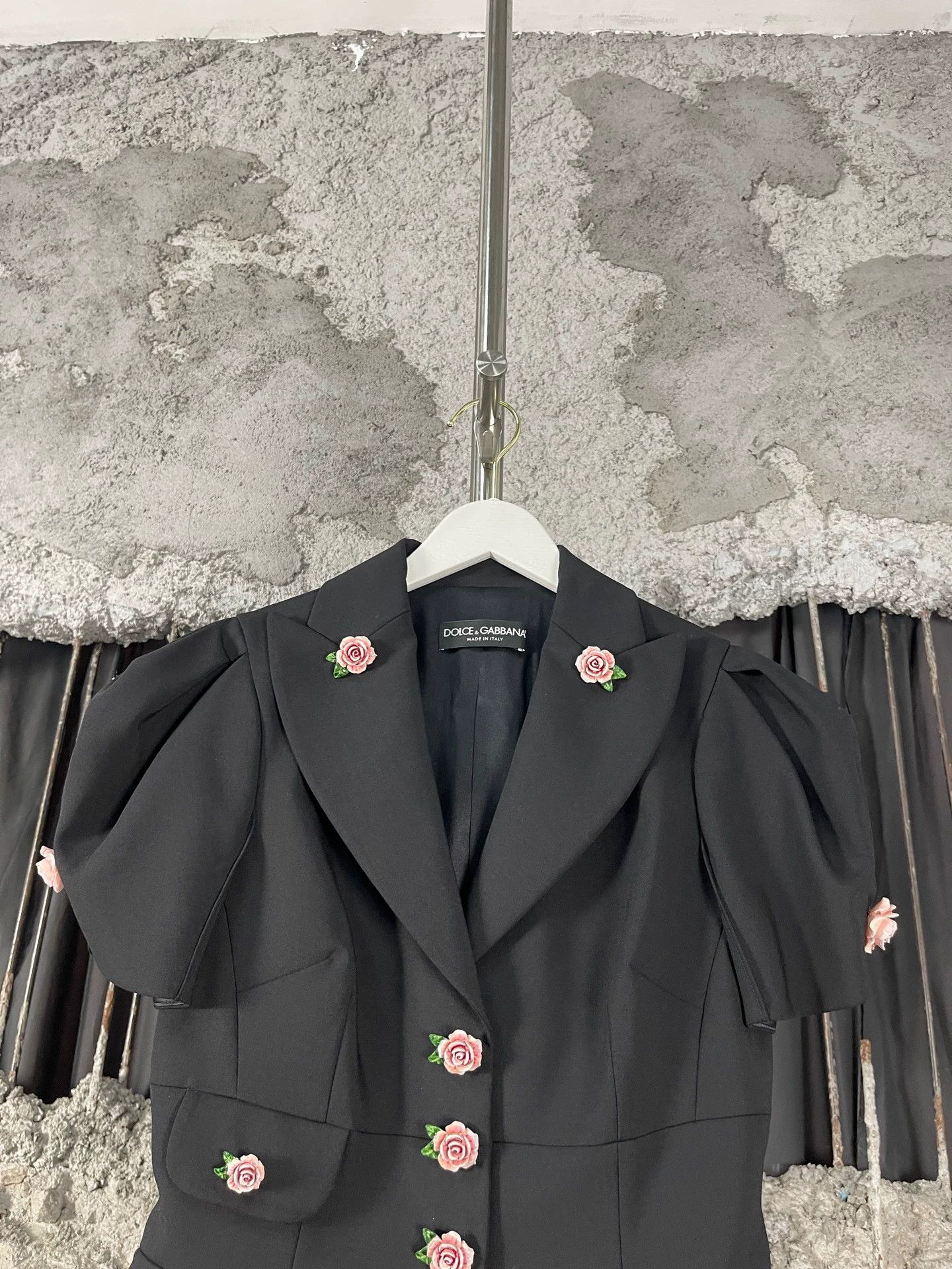 Dolce & Gabbana DG Rose Print Women's Blazer 38 Size XS / US 0-2 / IT 36-38 - 3 Thumbnail