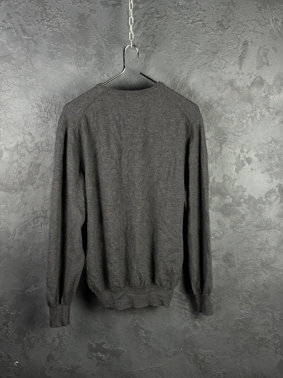 Gran Sasso Gran Sasso Gray Merino Wool V Neck Sweater Men's 54 Size US L / EU 52-54 / 3 - 5 Thumbnail