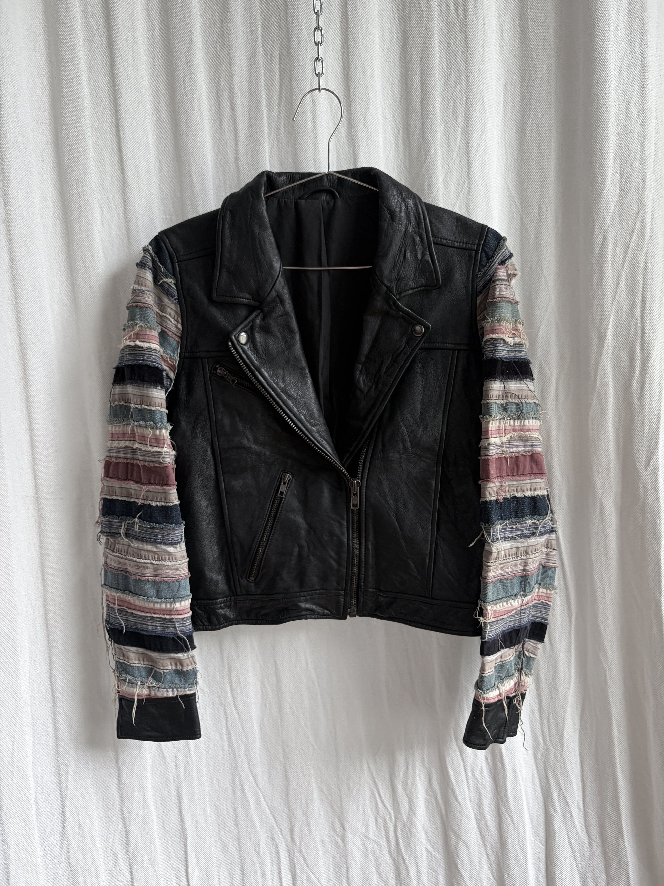 Acne Studios x Beams AW10 Patchwork Sleeve Leather Jacket Size M / US 6-8 / IT 42-44 - 1 Thumbnail