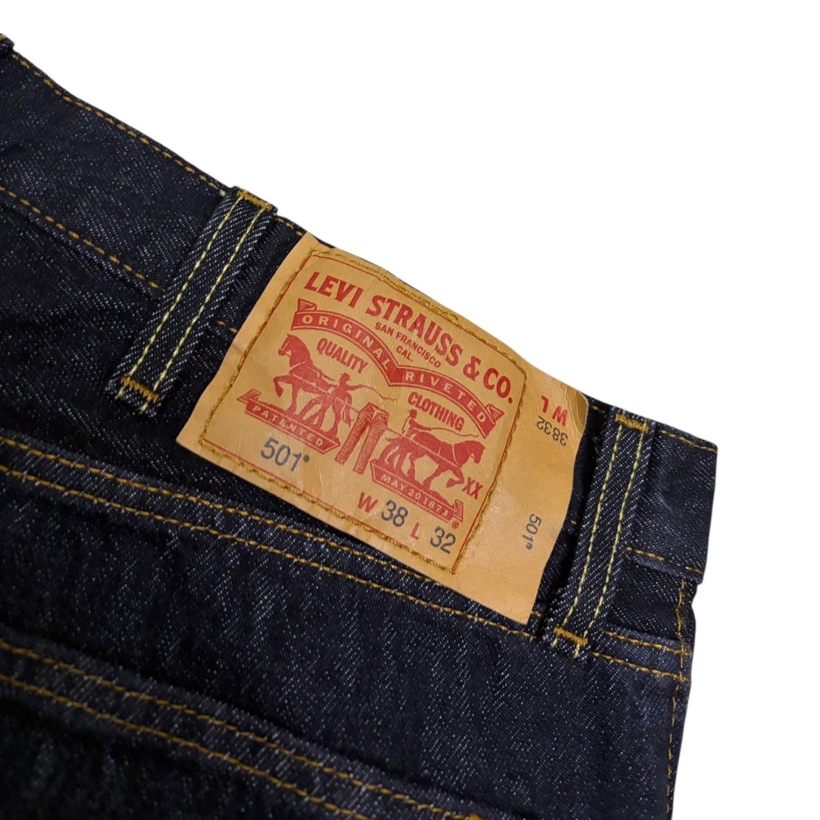 Levi's LEVIS 501 Black Denim Casual Button-Fly Straight Jeans 38x32 Size US 38 / EU 54 - 4 Thumbnail