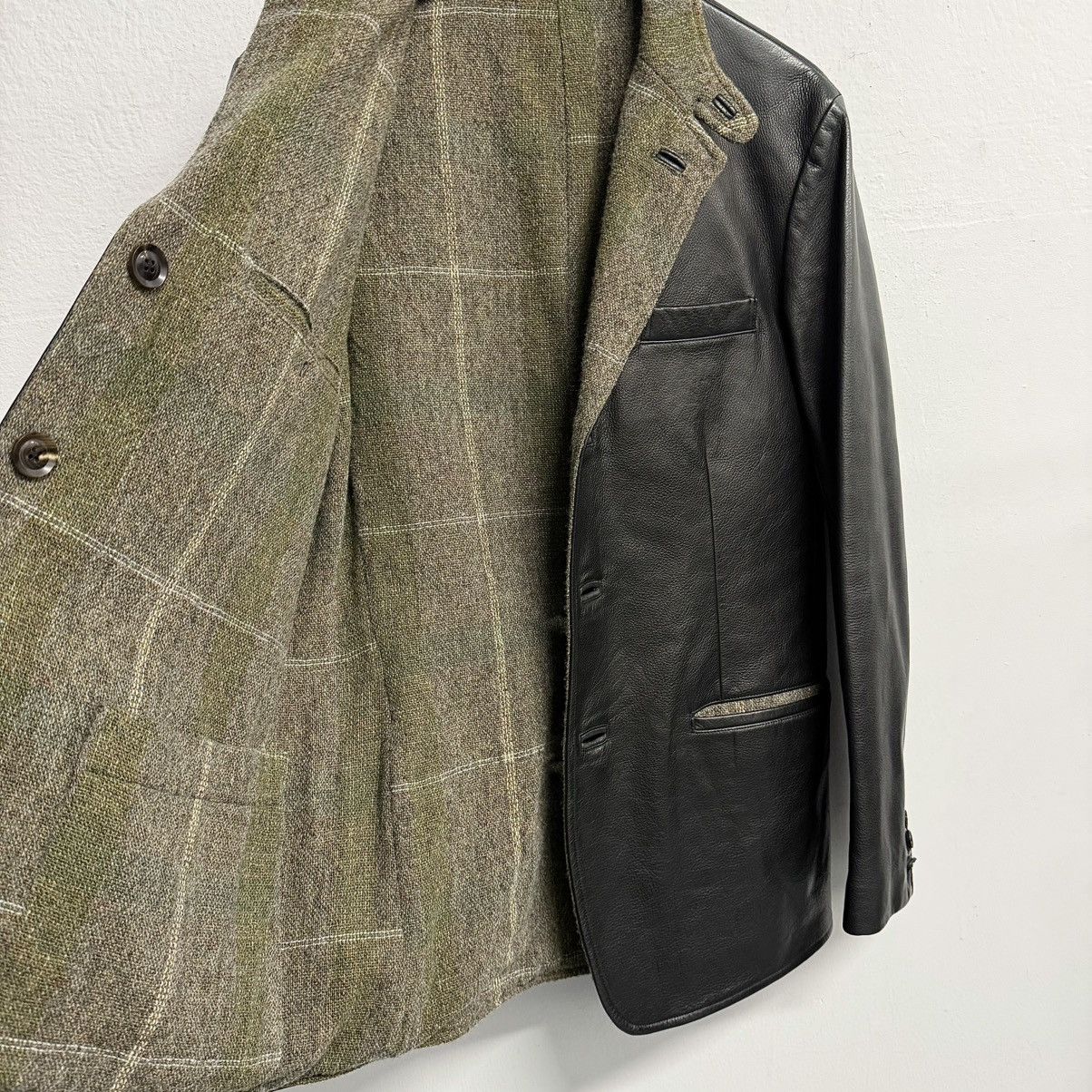 Yohji Yamamoto YOHJI YAMAMOTO POUR HOMME 2012 AW Leather Blazer Jacket Size US M / EU 48-50 / 2 - 10 Thumbnail