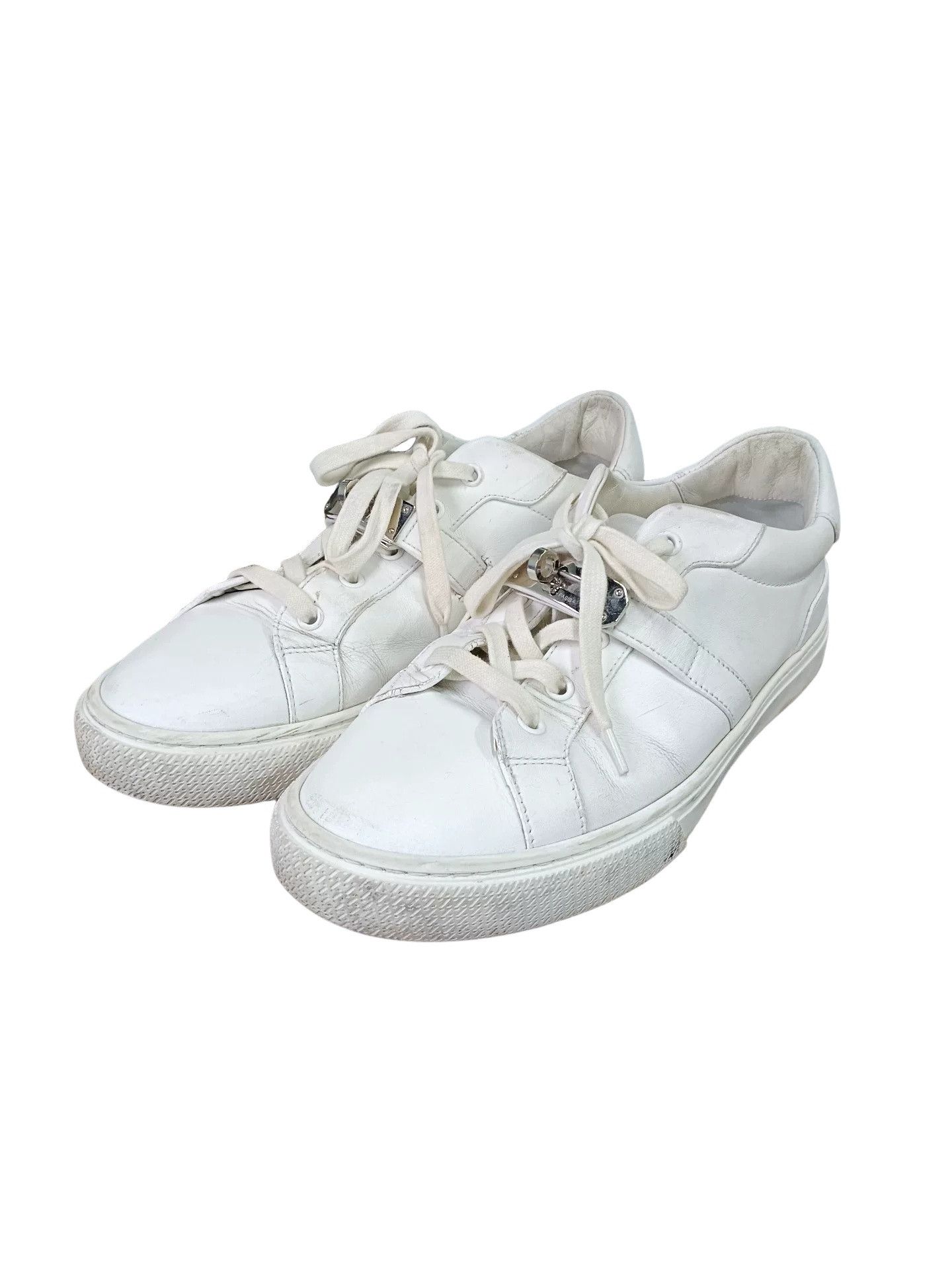 Hermes Hermes White Leather Day Kelly Sneakers 41 Size US 8 / EU 41 - 1 Thumbnail