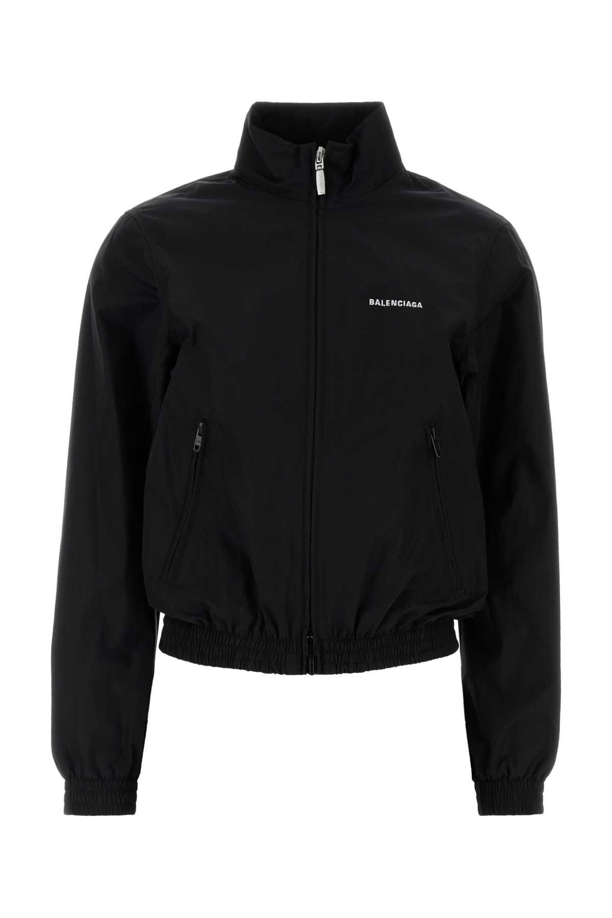 ブルゾン Balenciaga Balenciaga Shrunk Activewear Black Stretch Nylon Balenciaga Balenciaga Shrunk Activewear Black Stretch Nylon