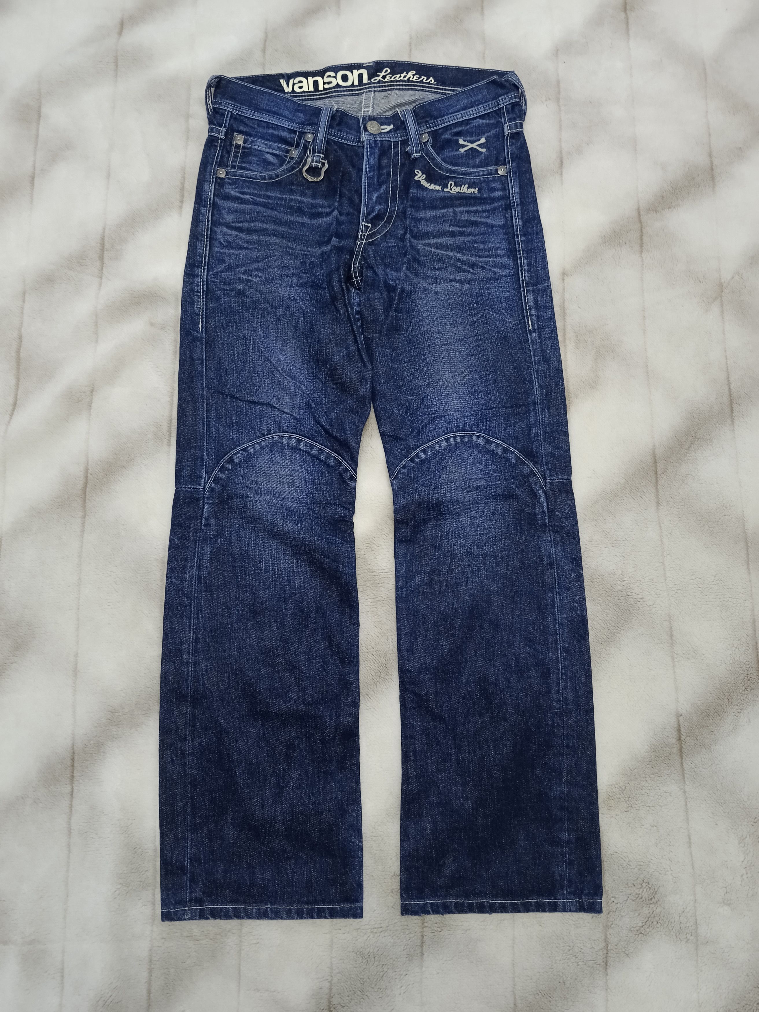 Vanson Leathers VANSON LEATHER DOUBLE KNEE DENIM PANTS Size US 31 - 1 Thumbnail