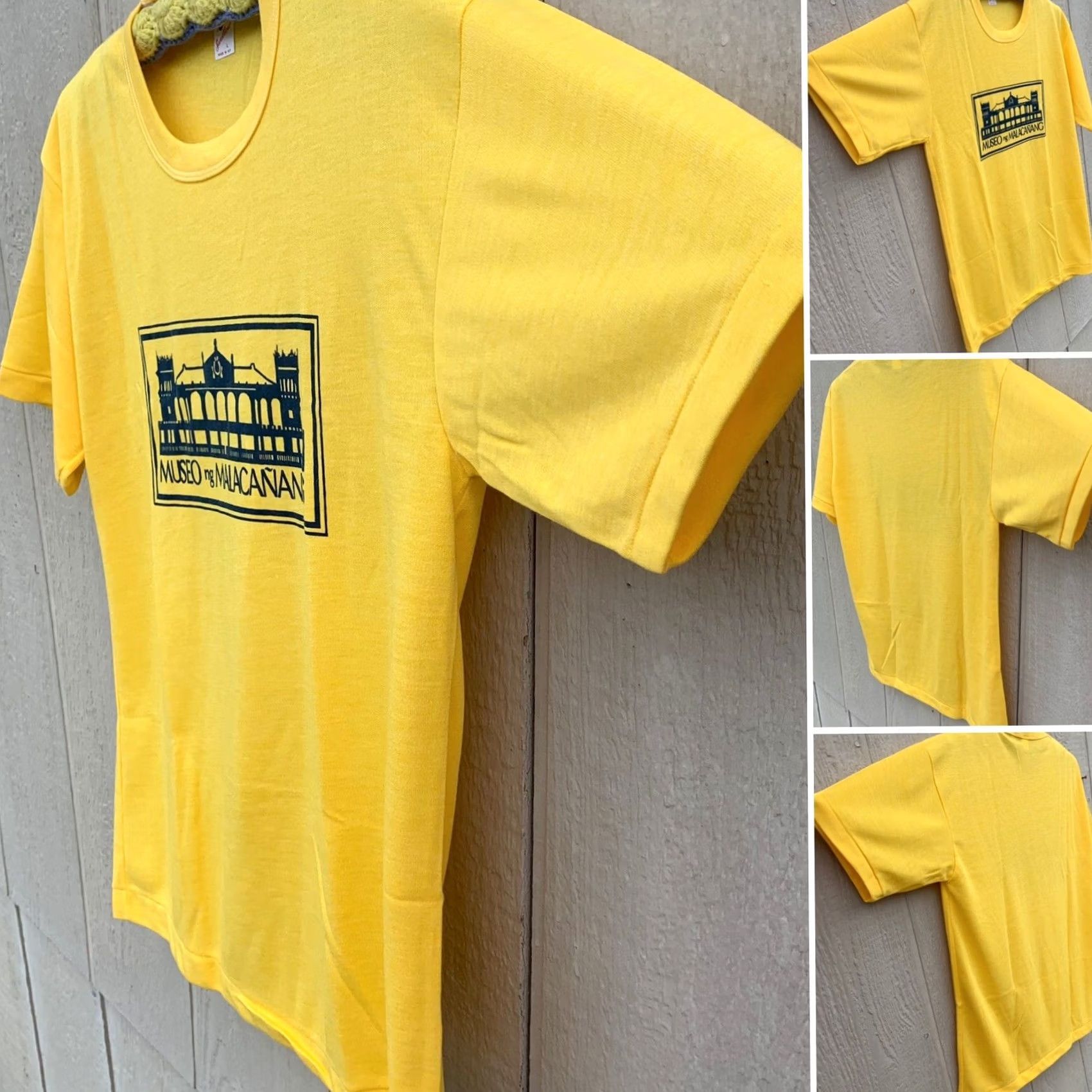 Vintage VINTAGE Swallow Museo ng Malacanang T-Shirt Single Stitch Size L Yellow Graphic Print Men Crew Neck Short Sleeve Philippines Size US L / EU 52-54 / 3 - 2 Thumbnail