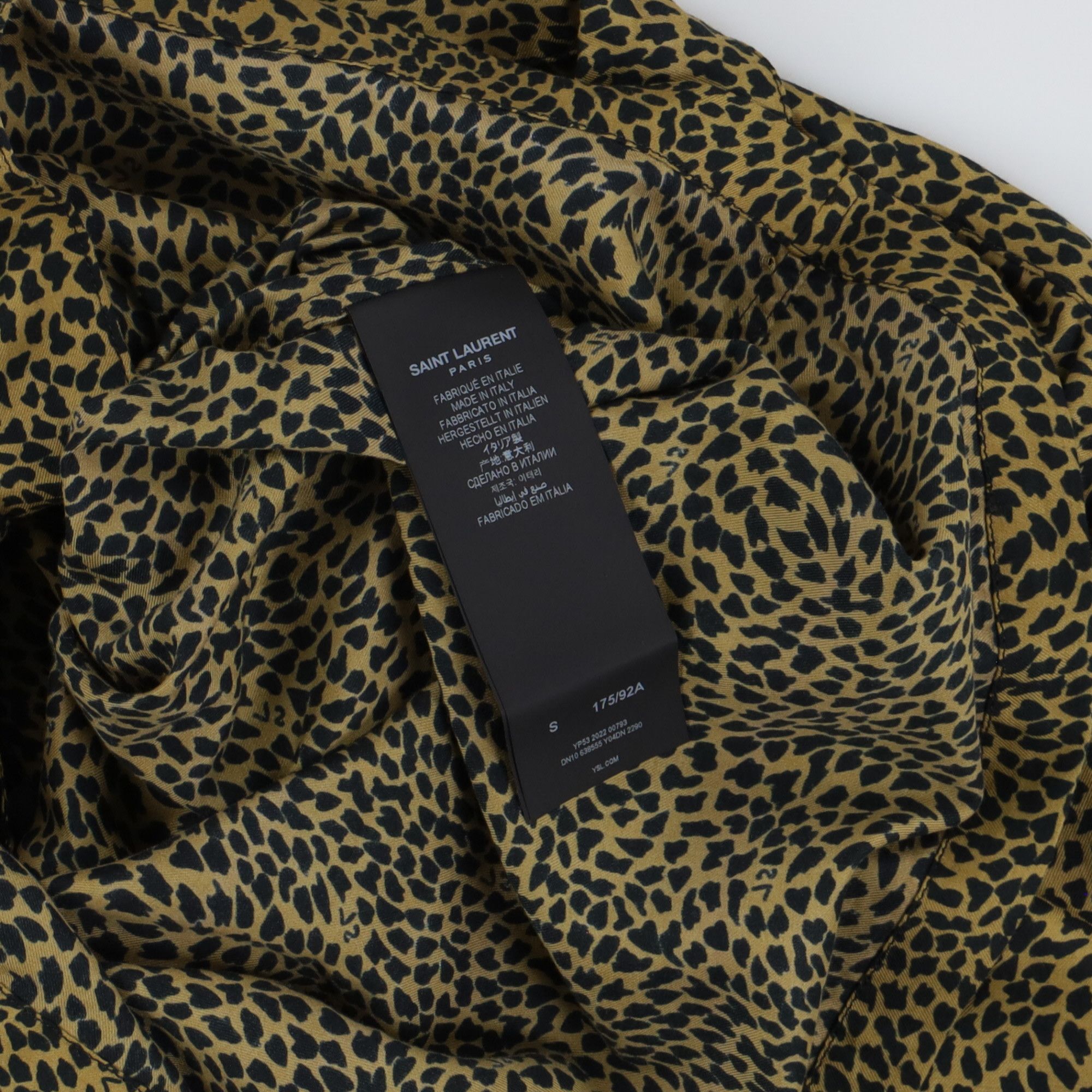 Saint Laurent Paris Leopard Print Short Sleeve Hawaiian Shirt Size US S / EU 44-46 / 1 - 8 Thumbnail