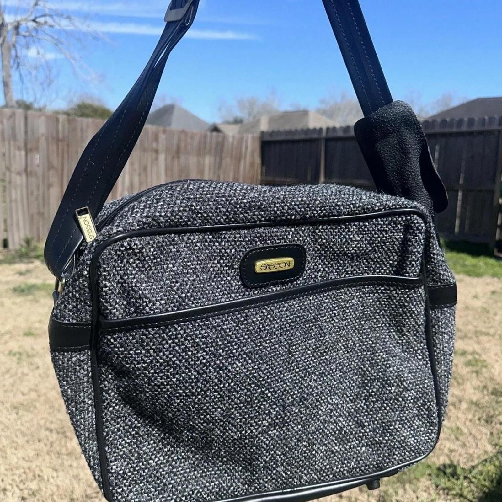 Gran Sasso Vintage Sasson Travel Bag Black EXCELLENt CONDITION Tweed Size ONE SIZE - 1 Thumbnail