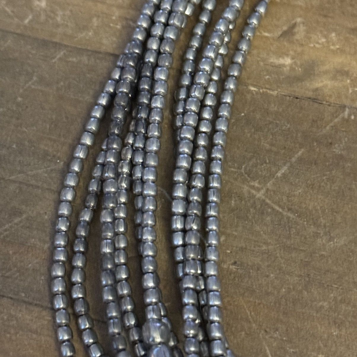 Other Silver tone multi strand cube bead necklace Size ONE SIZE - 5 Thumbnail