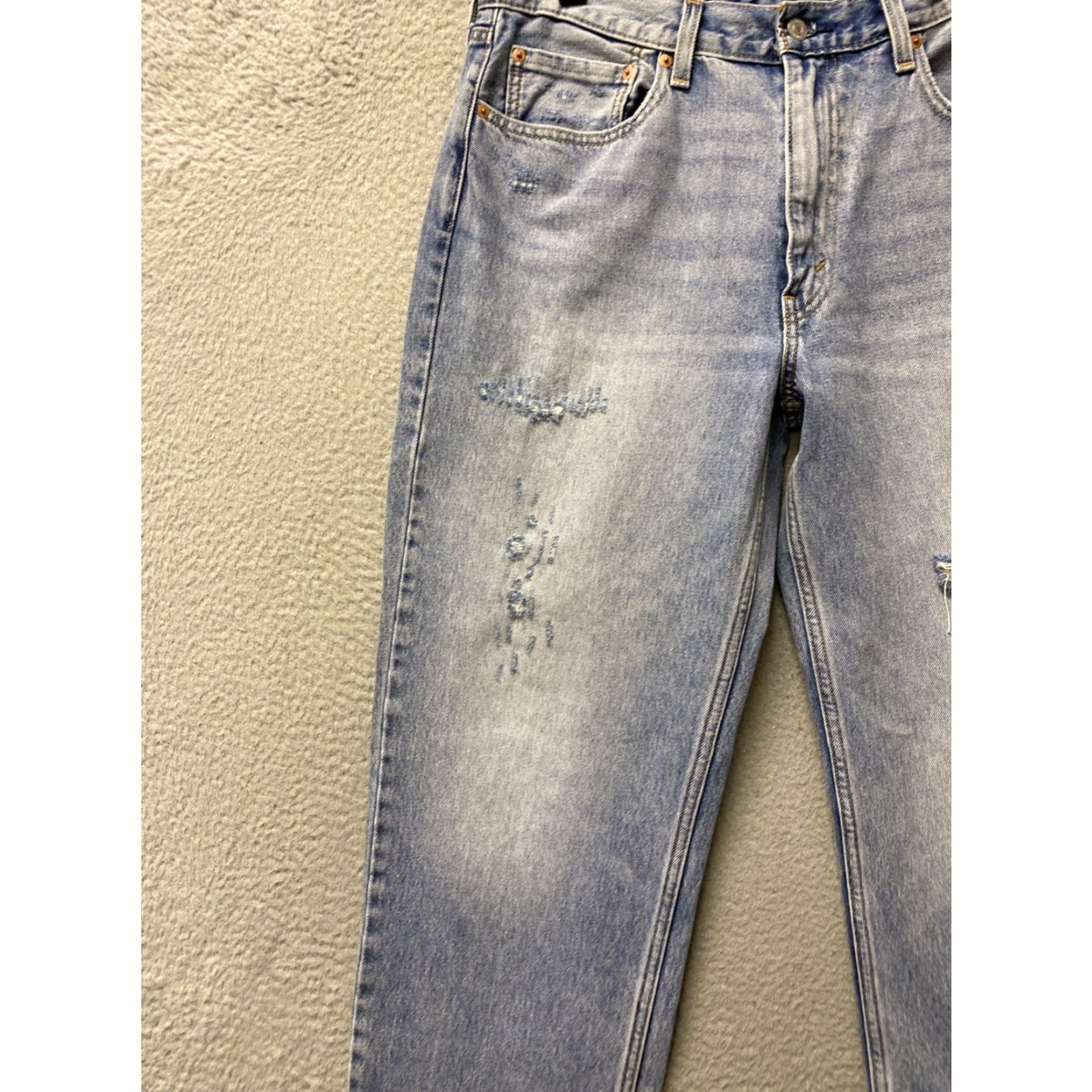 Levi's VINTAGE Levi's 550 Jeans Mens 36 x 36 Blue Denim Distressed 5-Pocket Levi's 550 Men Jeans White label? Size US 36 / EU 52 - 3 Thumbnail