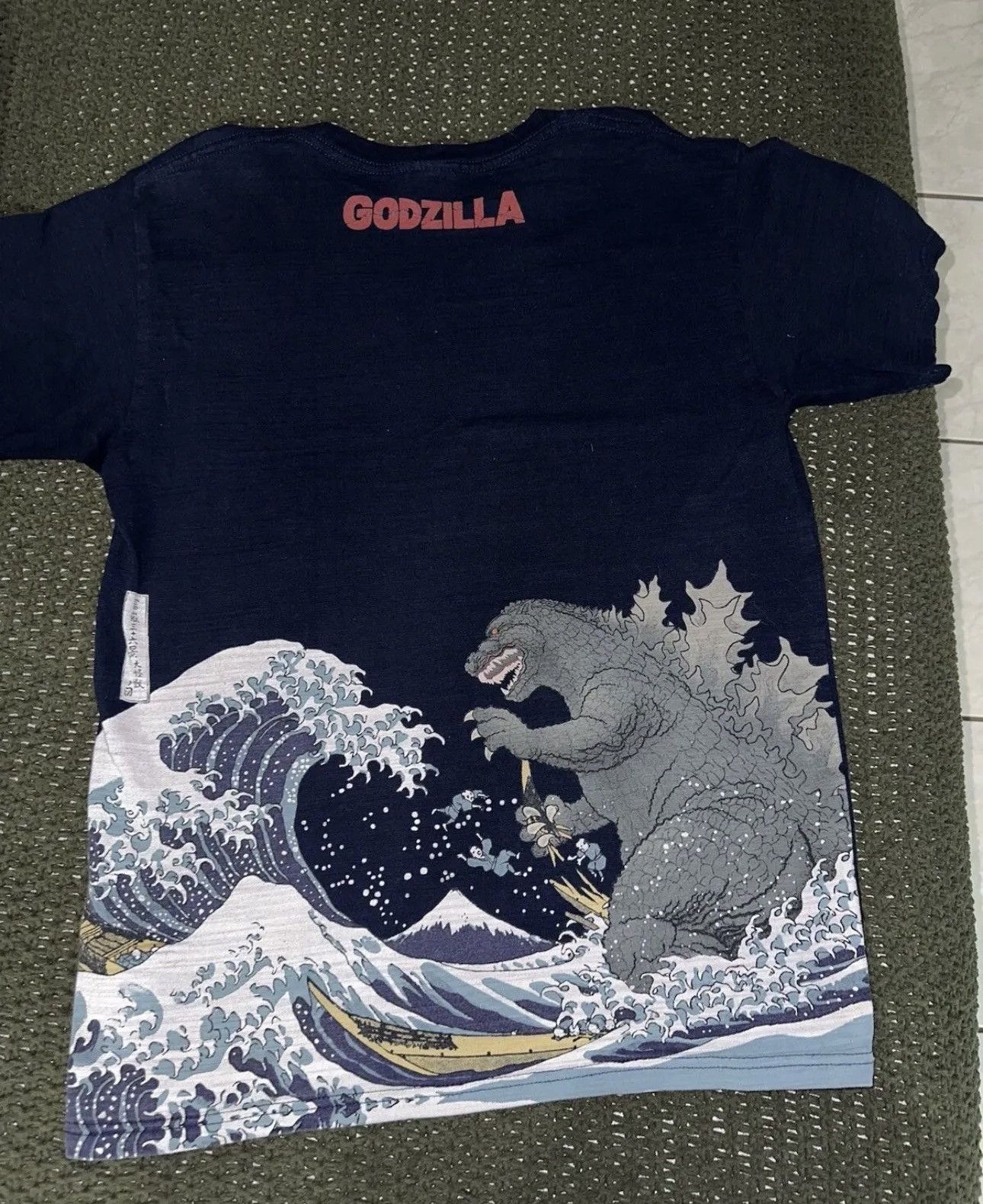 Godzill Limited Edition Blue Japanese Woodblock Hokusai wave