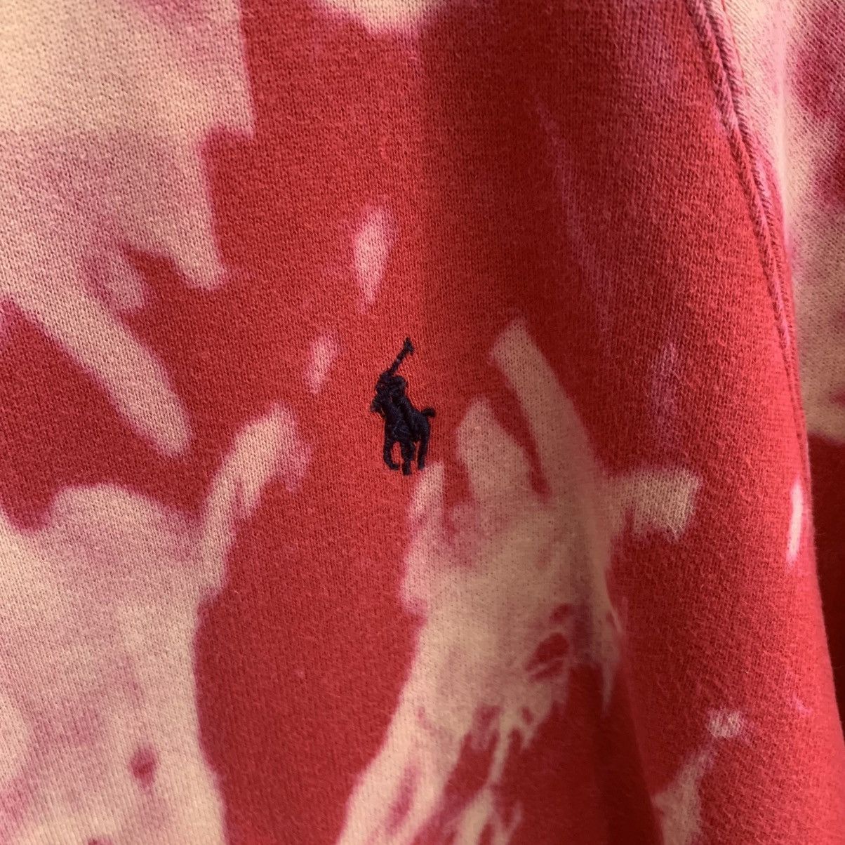 Polo Ralph Lauren × Vintage Vintage Ralph Lauren Red Custom Bleach Sweatshirt Small Size US S / EU 44-46 / 1 - 4 Thumbnail