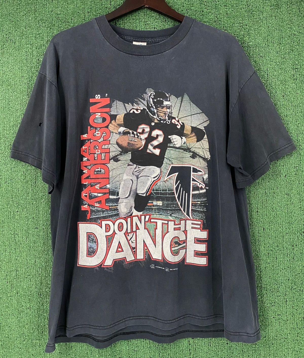 1996 Atlanta Falcons Jamal Anderson T-shirt XL Distressed