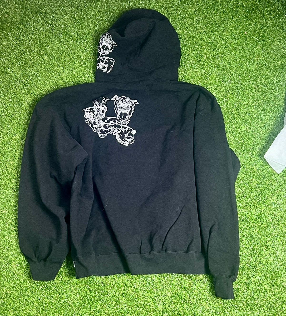Supreme Pitbulls Embroidered Hooded Sweatshirt Black