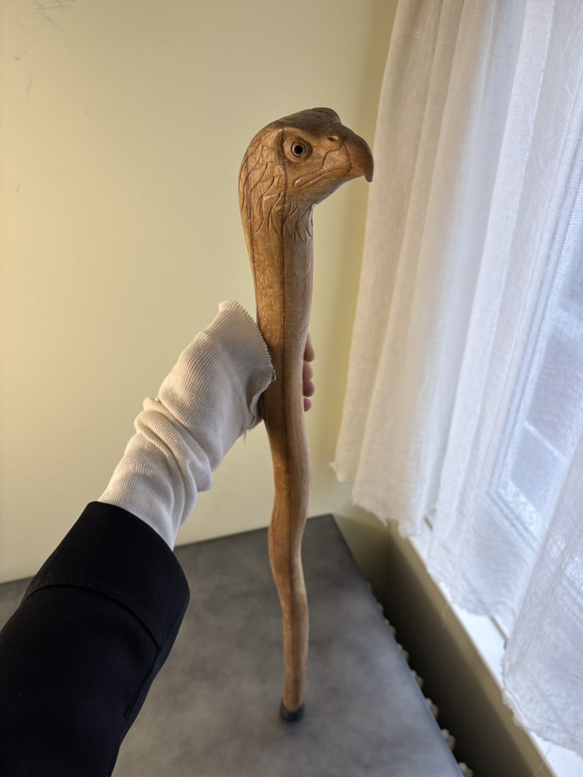 Harley Davidson × Vintage Vintage Wood Cane Hand Carved Eagle 1970s Walking Stick Size ONE SIZE - 12 Thumbnail