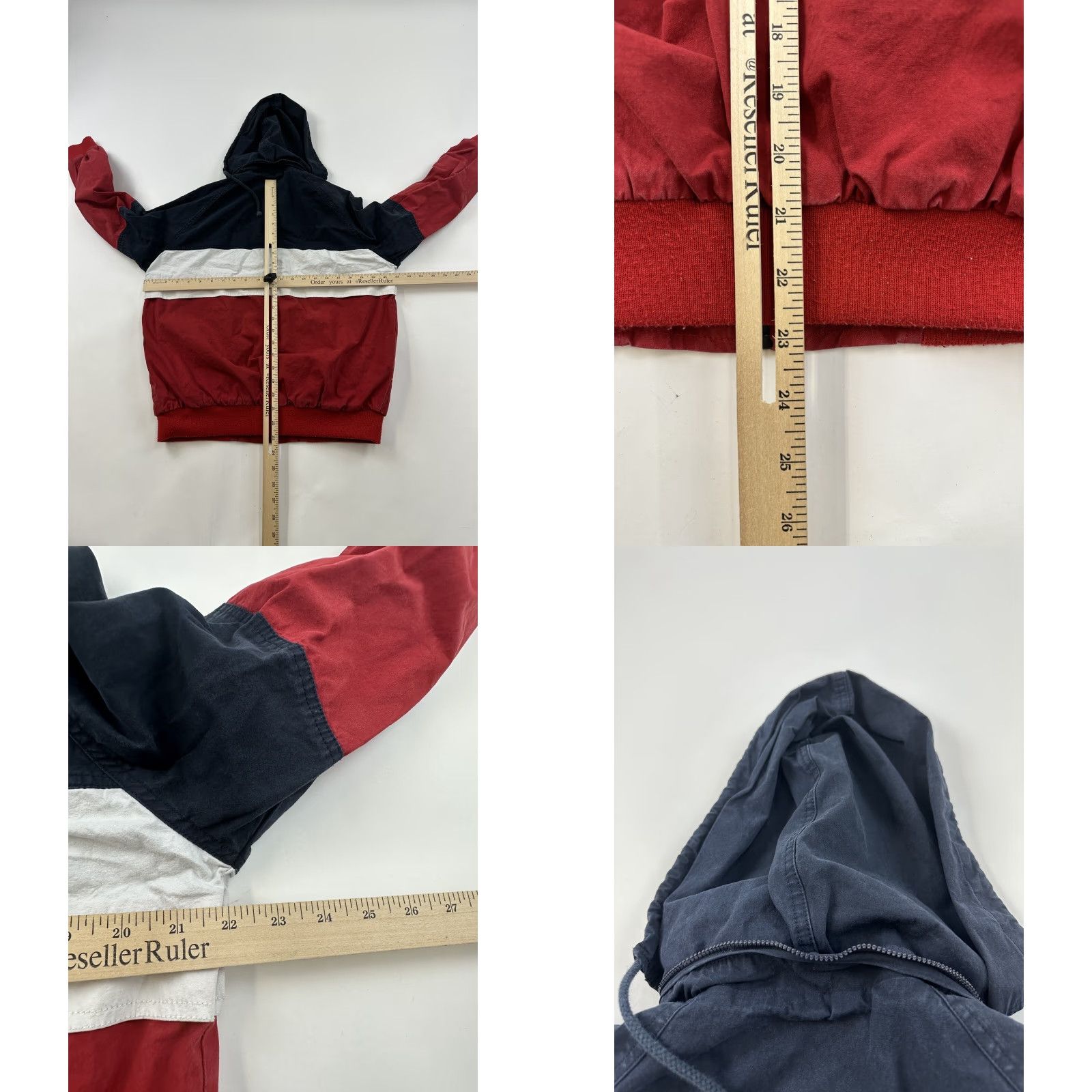 Brandy Melville Brandy Melville John Galt Jacket OS One Size Red White Blue Colorblock Size ONE SIZE - 9 Thumbnail