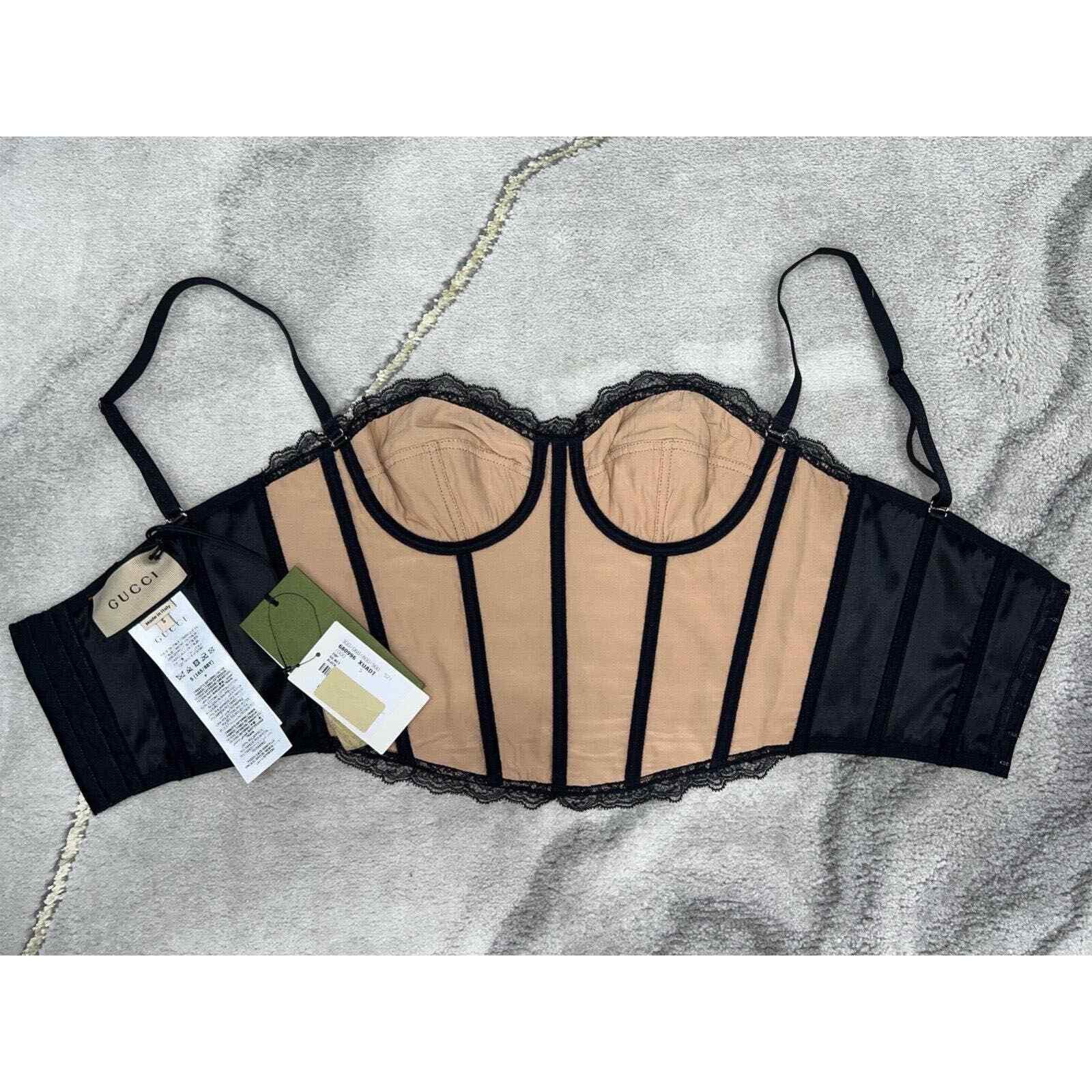 Gucci Gucci Net Corset Black Nude Bustier Lace Shirt Top S Small Size S / US 4 / IT 40 - 11 Thumbnail