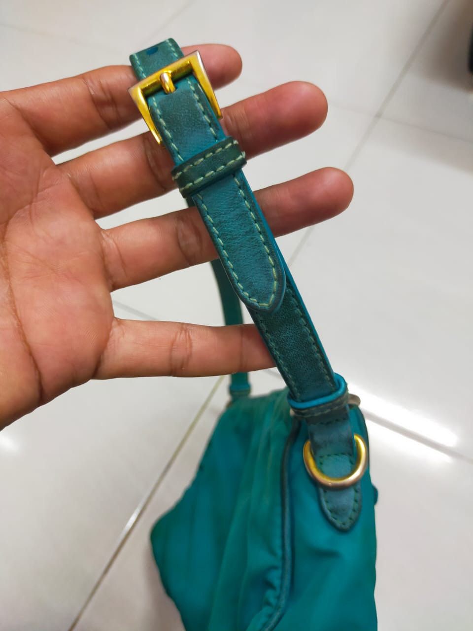 Prada Authentic Prada Shoulder bag Turquoise Size ONE SIZE - 11 Thumbnail