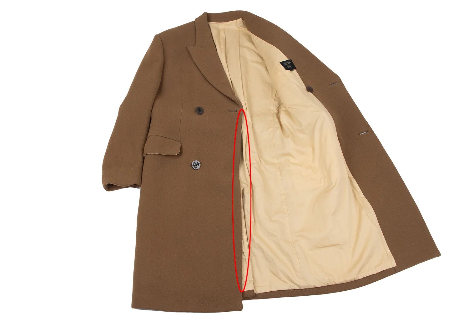 Jean Paul Gaultier Wool Melton Peak Lapel P Coat in Camel Size 50 Size US M / EU 48-50 / 2 - 12 Thumbnail
