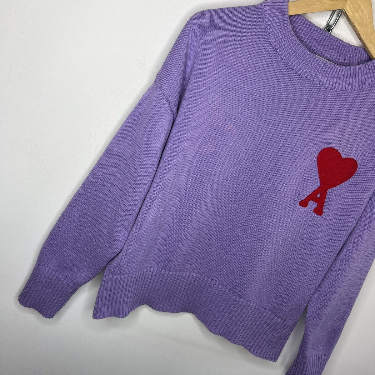 AMI × Designer AMI sweater jumper knitwear boxy purple Size M / US 6-8 / IT 42-44 - 3 Thumbnail