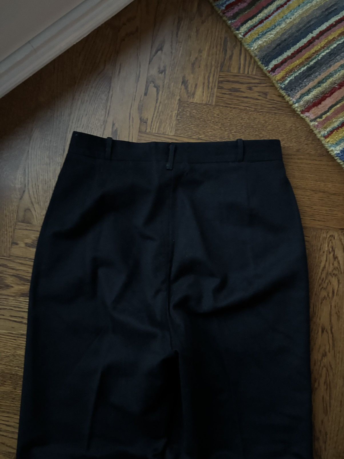 Vintage 1960s Sailor Trousers Vintage Heavyweight Wool Canadian Navy Size 34R - 8 Thumbnail