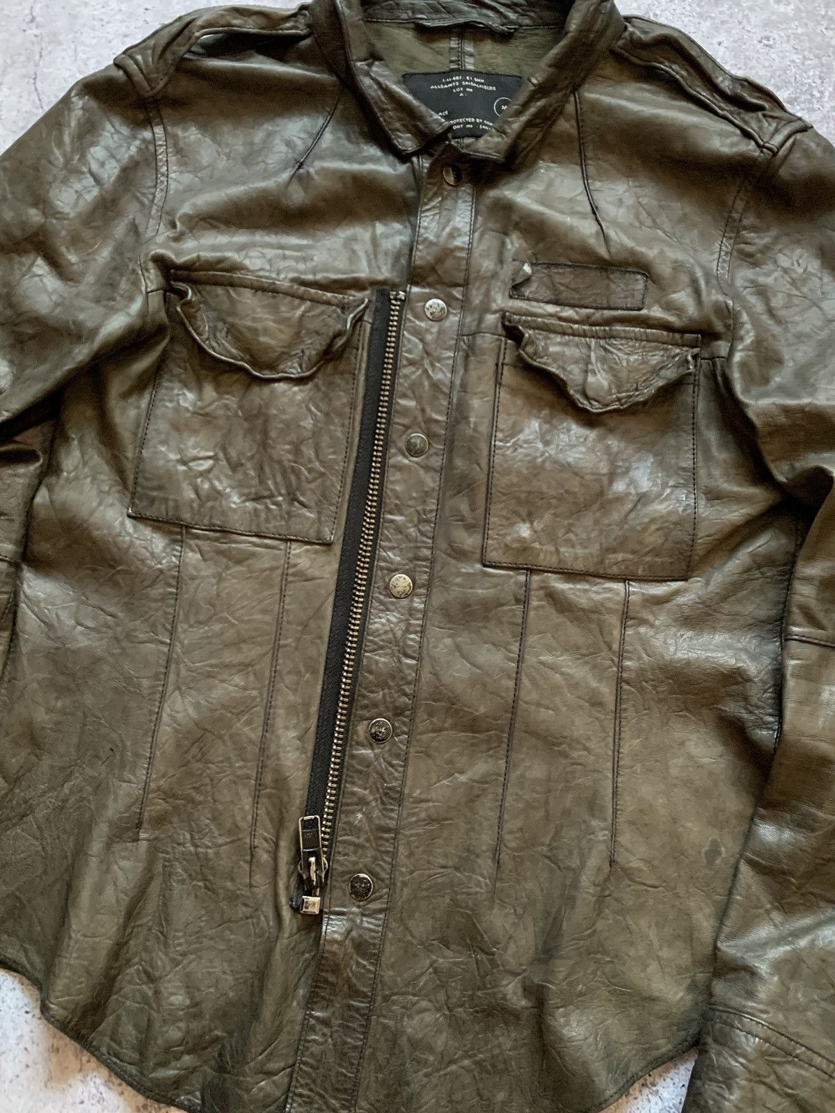 Allsaints 🔥ALLSAINTS AVANT GARDE OPIUM LEATHER JACKET Size US M / EU 48-50 / 2 - 7 Thumbnail