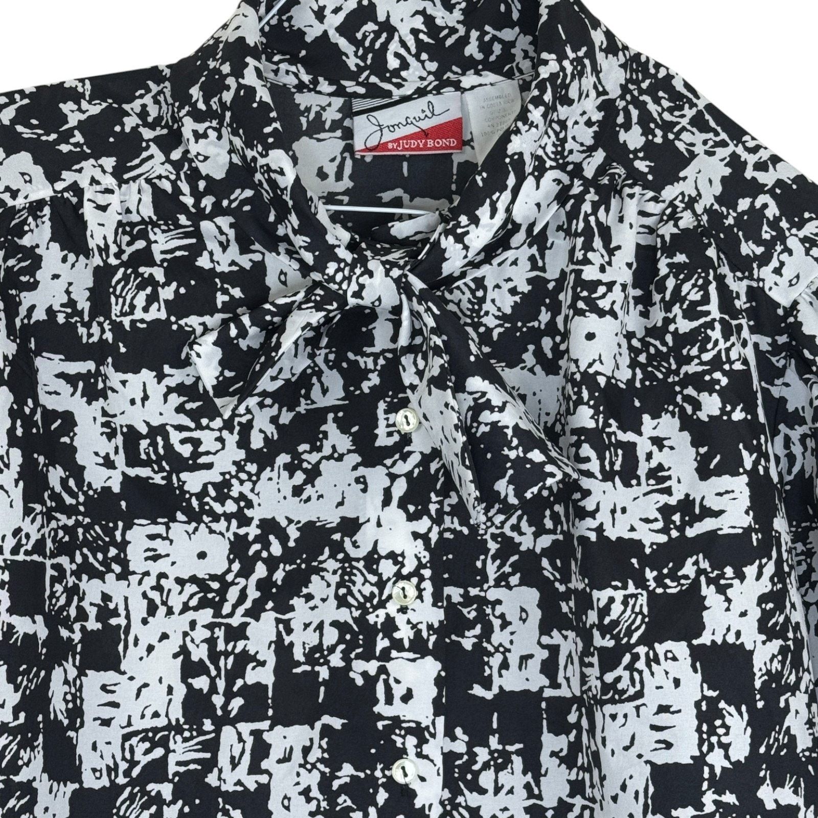Other Jonquil by Judy Bond Blouse 22W 42 Plus Size Black White Size XXL / US 16-18 / IT 52-54 - 3 Thumbnail