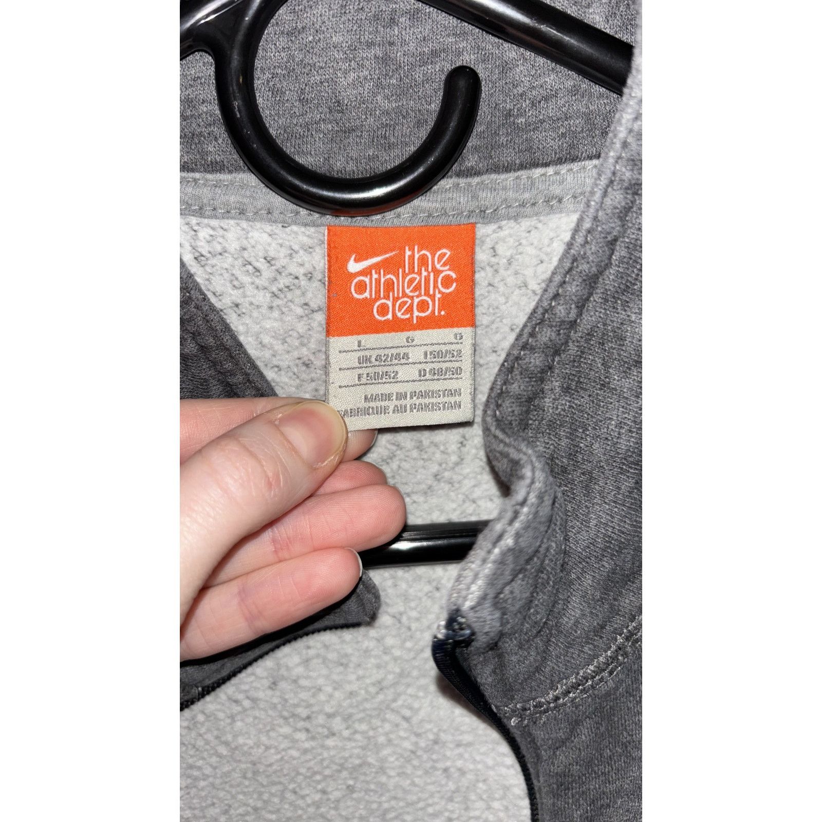 Nike Nike Gray zip up sweater size large Size L / US 10 / IT 46 - 2 Thumbnail