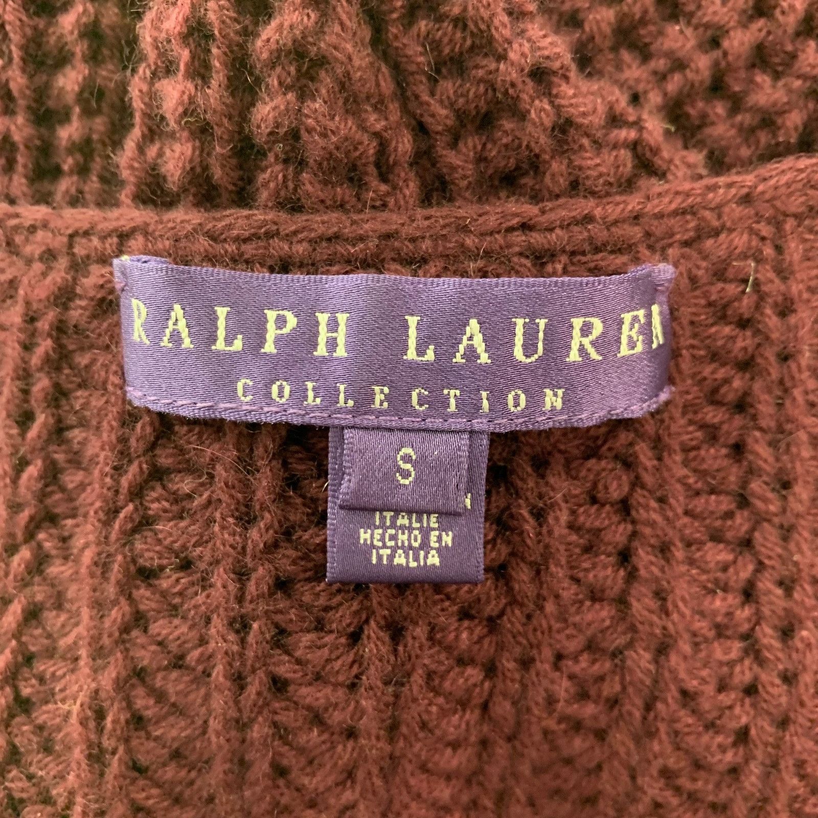 Ralph Lauren RALPH LAUREN Size S Burgundy Cashmere Cardigan Size S / US 4 / IT 40 - 5 Thumbnail