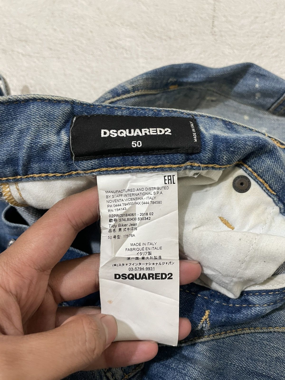 Dsquared2 00s Dsquared Distressed Denim Heavy Fade Destroyed Y2K japan Size US 36 / EU 52 - 7 Thumbnail
