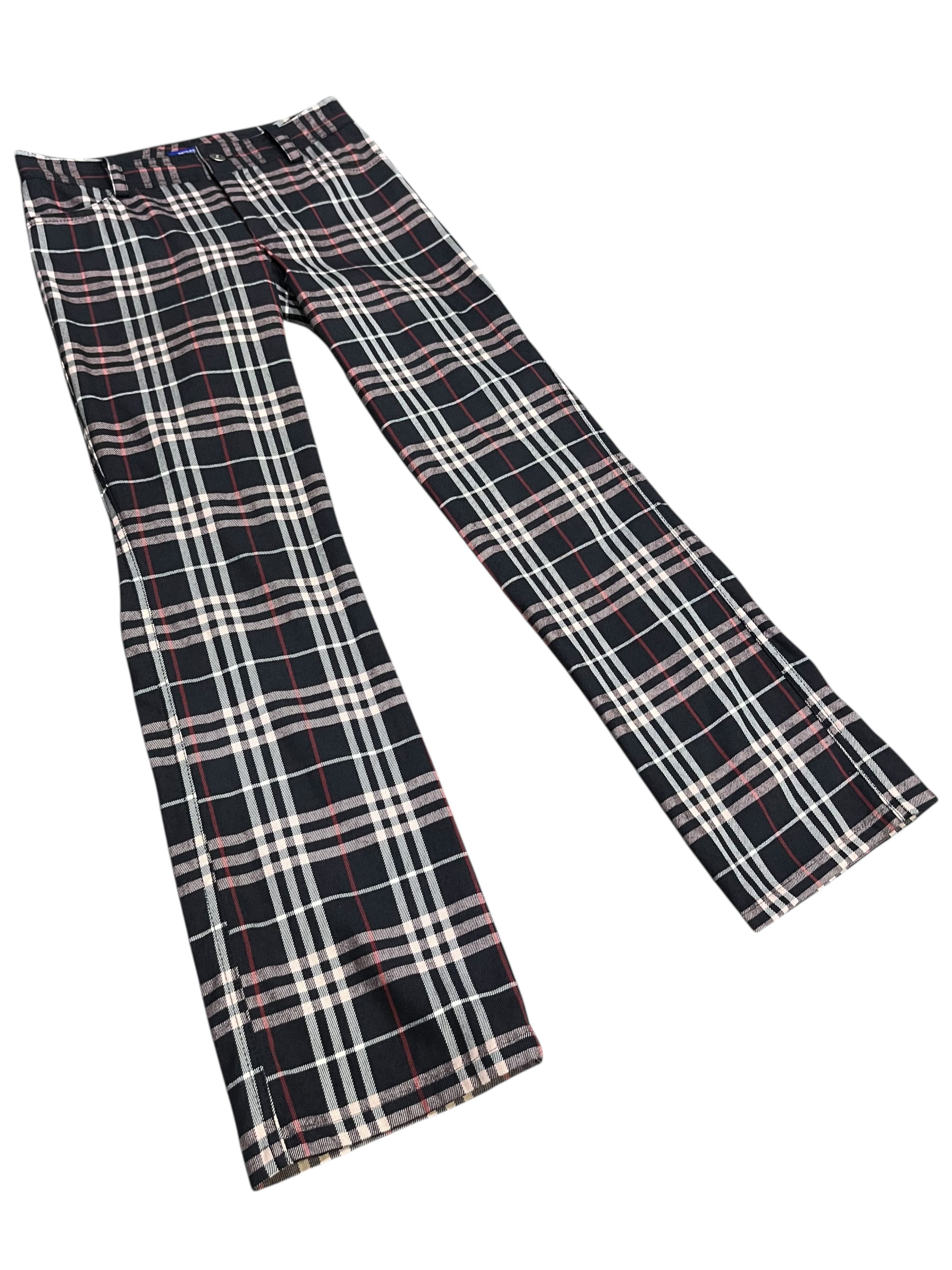 Burberry 🔥 BURBERRY NOVA CHECK BLUE LABEL Japan Woman’s Wool Pants Size US 26 / EU 42 - 3 Thumbnail