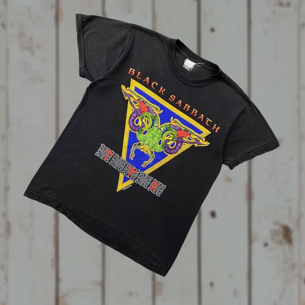 Black Sabbath × Vintage vintage 1992 Black Sabbath Tour Shirt Dark