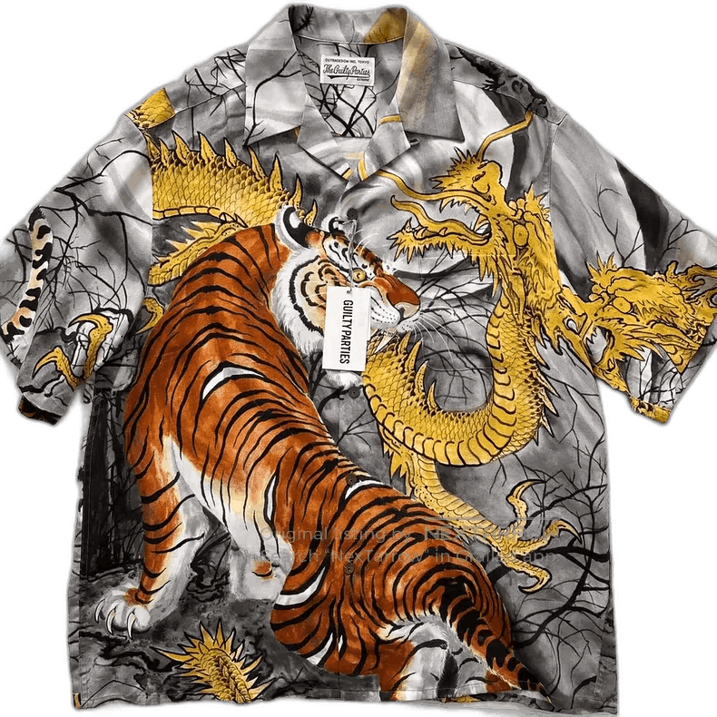 Wacko Maria WACKO MARIA 22SS Dragon Tiger Hawaiian Shirt Size US XL / EU 56 / 4 - 1 Thumbnail