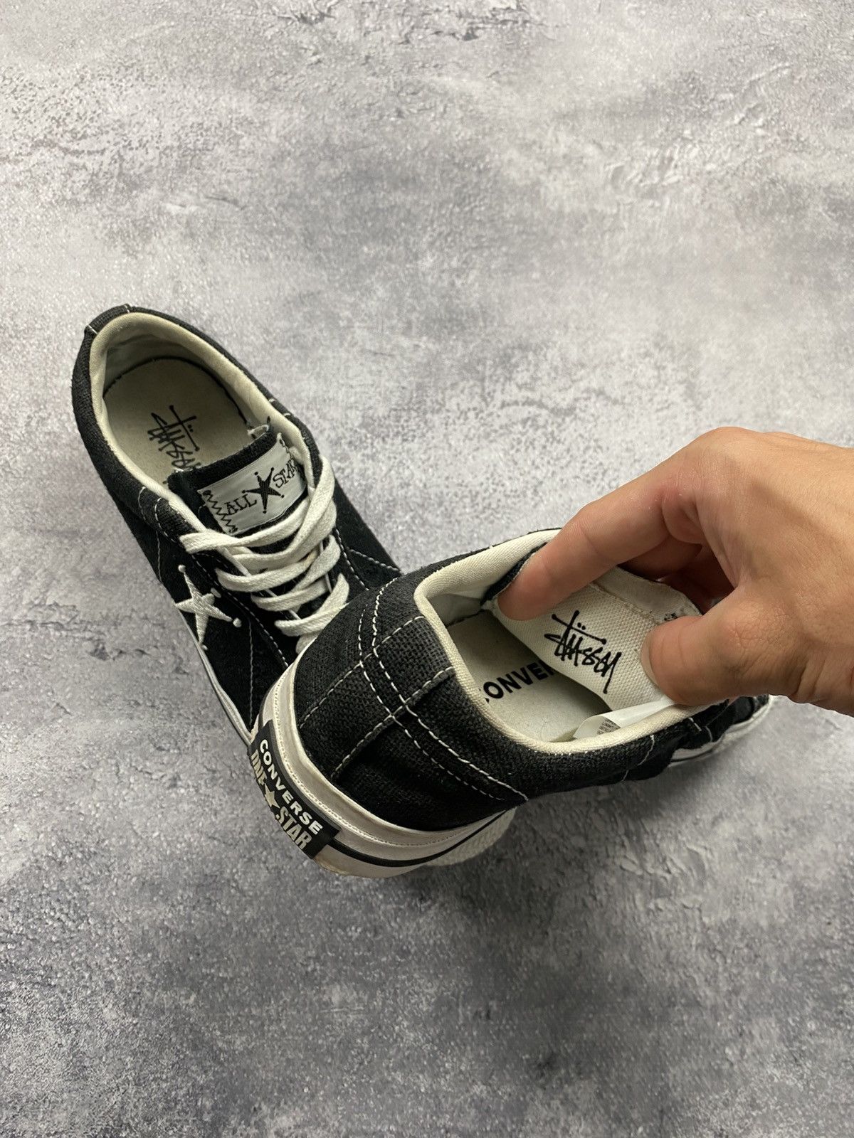 Converse × Stussy Stussy Converse Chuck One Star Low Top Black Sneakers Shoes Size US 6 / EU 39 - 8 Thumbnail