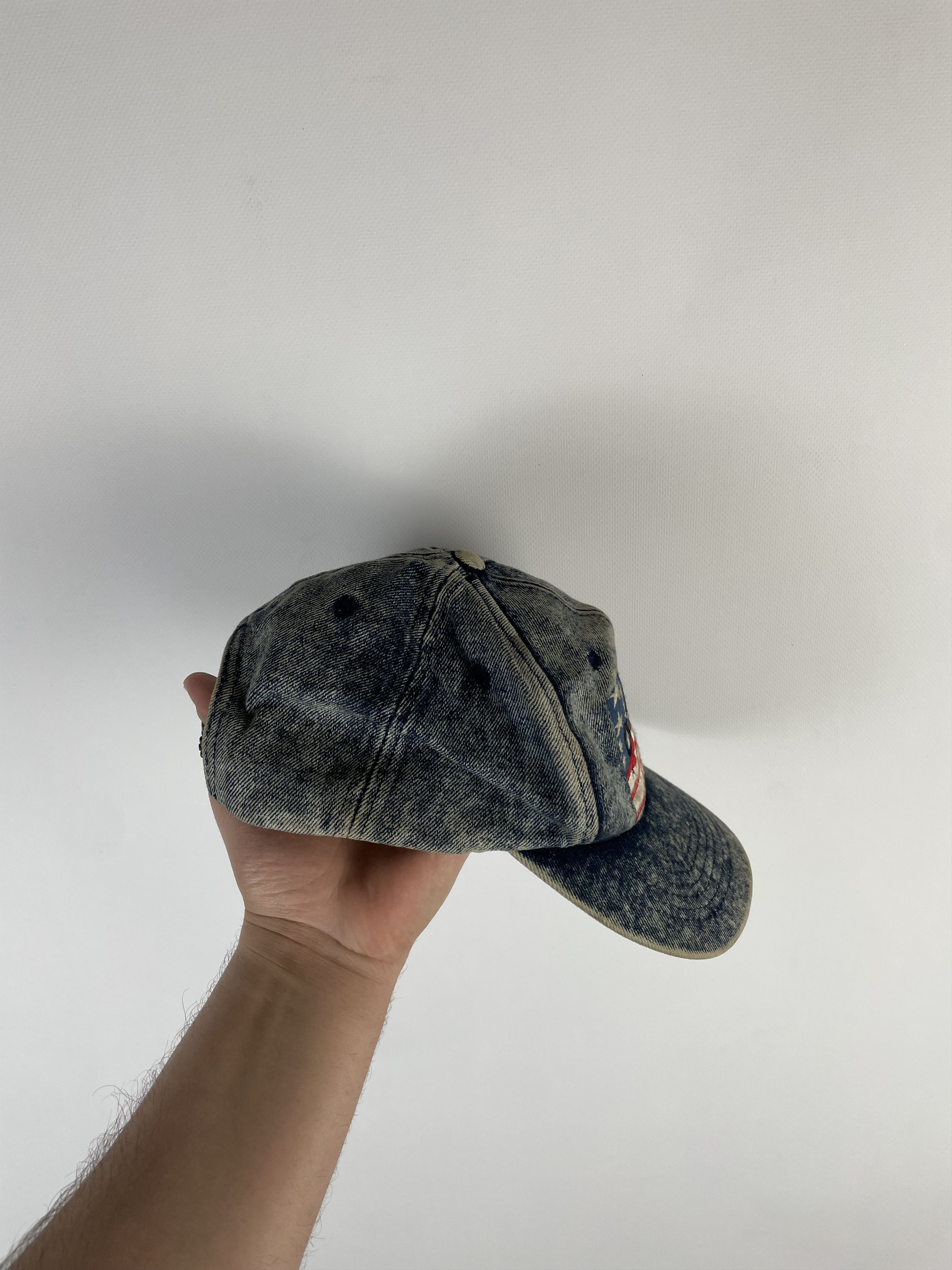 Adidas 90s Adidas Embroidered USA Flag Rare Vintage Denim Cap,Hat Size ONE SIZE - 4 Thumbnail
